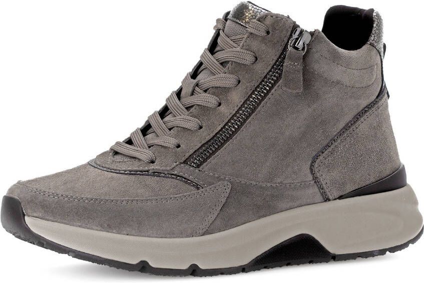 Gabor Rollingsoft Sneakers met sleehak vrijetijdsschoen veterschoen veterschoenen met uitneembare binnenzool