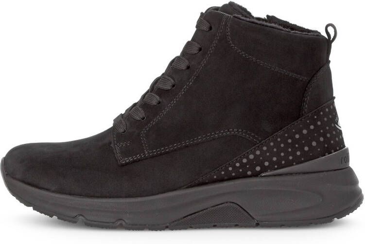 Gabor Rollingsoft Veterschoenen sleehak vrijetijdsschoen high-top sneaker label op de hiel