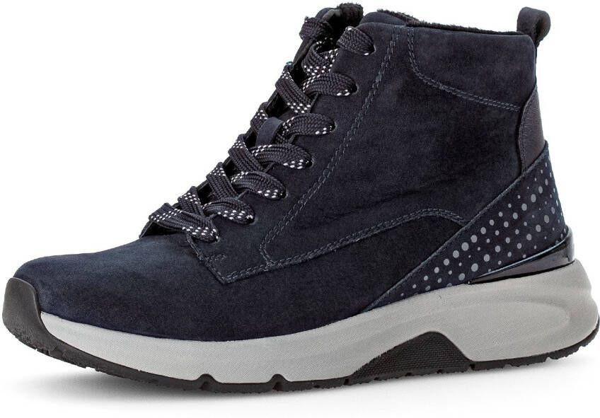 Gabor Rollingsoft Veterschoenen sleehak vrijetijdsschoen high-top sneaker label op de hiel
