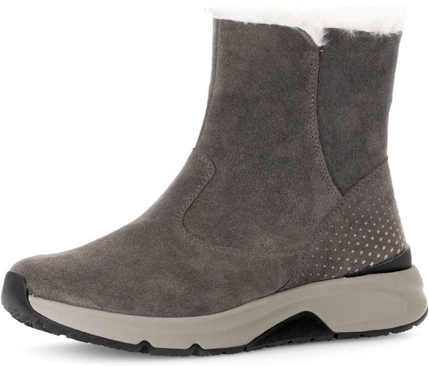 Gabor Rollingsoft Winterlaarzen sleehak enkellaars met de typische rollingsoft-buitenzool