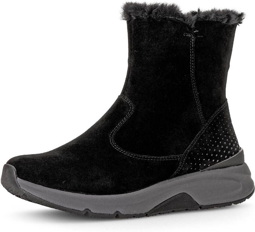 Gabor Rollingsoft Winterlaarzen sleehak enkellaars met de typische rollingsoft-buitenzool