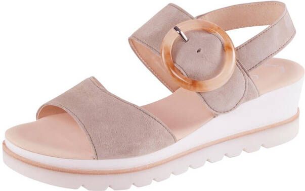 Gabor Velours Sleehak Sandalen Vrouwen Verstelbaar - Foto 5