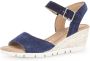 Gabor Velours leren sleehak sandalen Blue Dames - Thumbnail 2