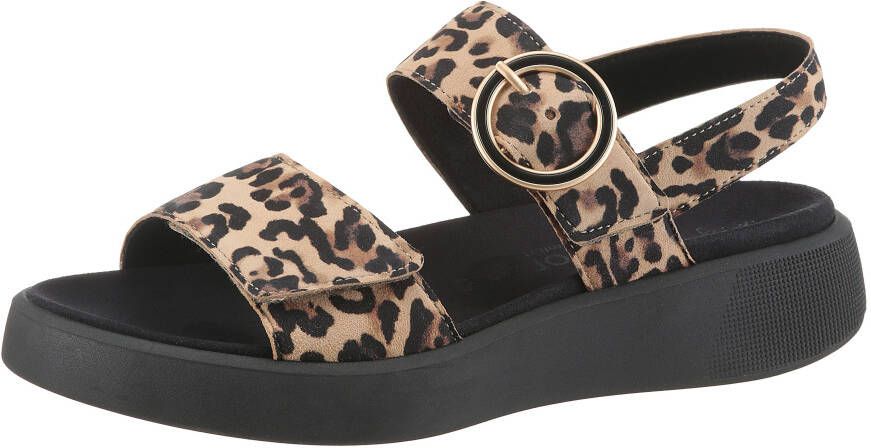 Gabor Sleehaksandaaltjes Florence plateau zomerschoen riemchensandaal comfort-schoen in breedte (=breed)