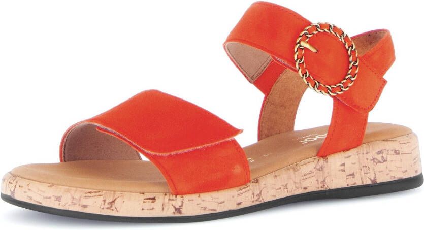 Gabor Sleehaksandaaltjes Rhodos riemchensandaal comfort-schoen zomerschoen met mooie sierspeld