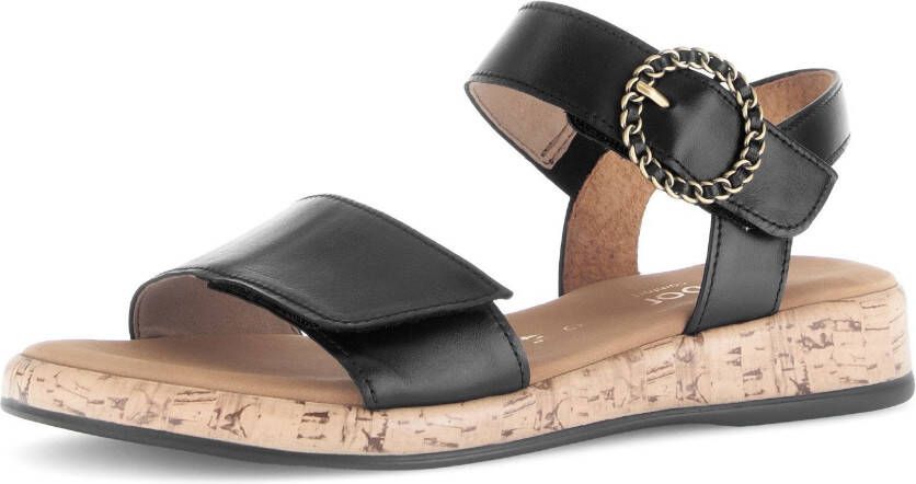 Gabor Sleehaksandaaltjes Rhodos riemchensandaal comfort-schoen zomerschoen met mooie sierspeld