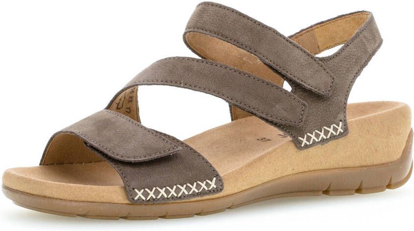 Gabor Sleehaksandaaltjes zomerschoen sandaal keilhak met contraststiksels - Foto 9