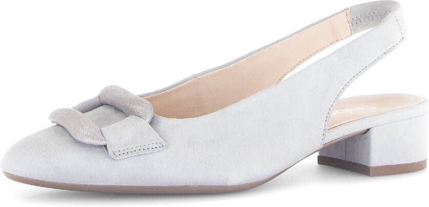 Gabor Slingback pumps Blokhak feestelijke schoen trouwschoen met elastische bandjes