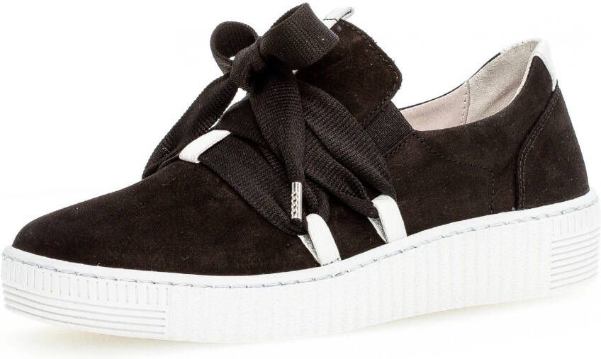 Gabor Plateausneakers Slip-on sneaker slipper veterschoen met opgestikte versiersluiting - Foto 1