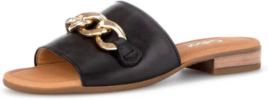 Gabor Zwarte Leren Sandalen met Comfortabele Pasvorm Black Dames - Foto 1