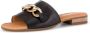 Gabor Zwarte Leren Sandalen met Comfortabele Pasvorm Black Dames - Thumbnail 1