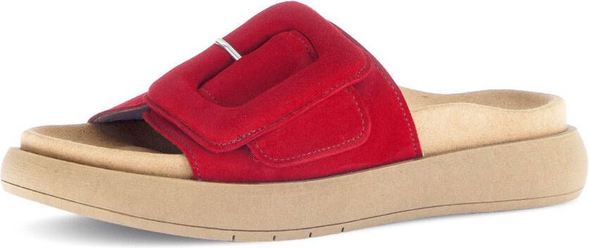 Gabor Slippers plateau zomerschoen slippers met grote decoratieve gesp