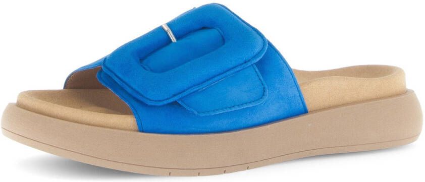 Gabor Slippers plateau zomerschoen slippers met grote decoratieve gesp