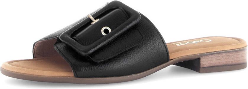 Gabor Slippers Rhodos blokhak zomerschoen comfortabele schoen in breedte g (= breed)