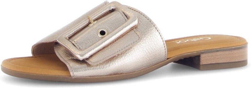 Gabor Slippers Rhodos blokhak zomerschoen comfortabele schoen in breedte g (= breed)
