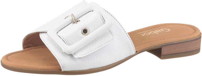 Gabor Slippers Rhodos blokhak zomerschoen comfortabele schoen in breedte g (= breed)