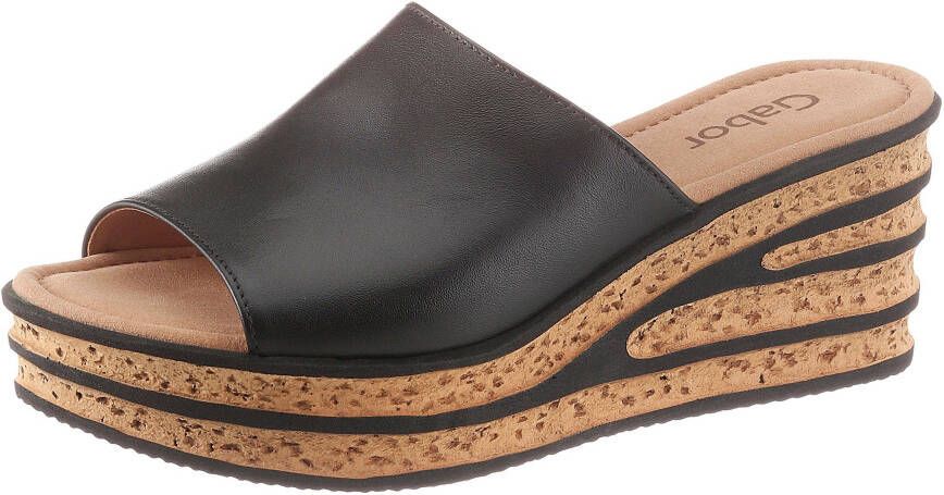 Gabor Slippers sleehak zomerschoen slipper geraffineerd hielontwerp