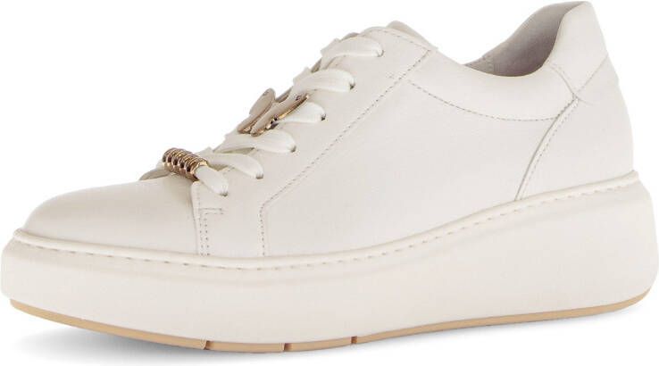 Gabor Sneakers met sleehak Plateau veterschoen lage schoen in comfortabele wijdte G (= wijd)
