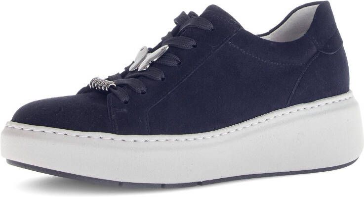 Gabor Sneakers met sleehak Plateau veterschoen lage schoen in comfortabele wijdte G (= wijd)