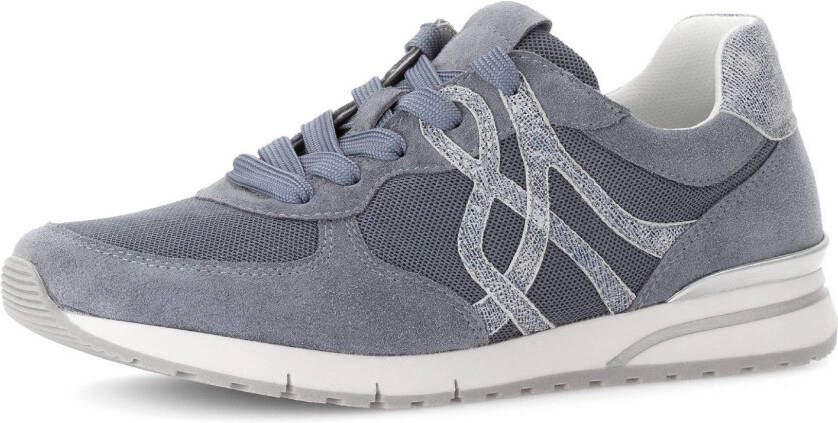 Gabor Sneakers met sleehak Florence vrijetijdsschoen lage schoen veterschoen in comfortwijdte g (=breed)