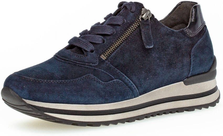 Gabor Sneakers met sleehak Turijn vrijetijdsschoen halfschoen veterschoen gepolsterde schacht h-breedte