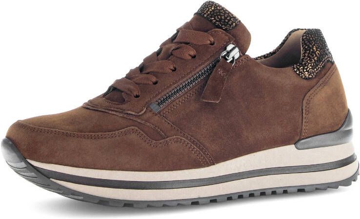 Gabor Sneakers met sleehak Turijn vrijetijdsschoen halfschoen veterschoen gepolsterde schacht h-breedte