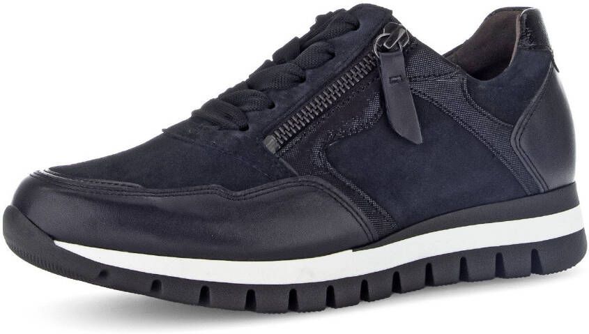 Gabor Sneakers met sleehak Turijn vrijetijdsschoen halfschoen veterschoen met comfortbreedte h (=zeer breed)