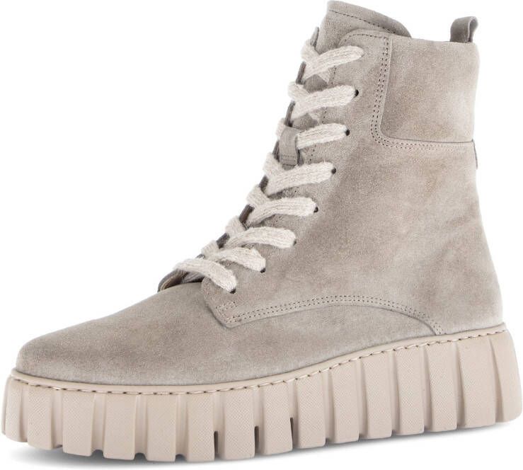 Gabor Veterschoenen Florence veterenkellaarsjes met trendy markante plateauzool wijdte g - Foto 2