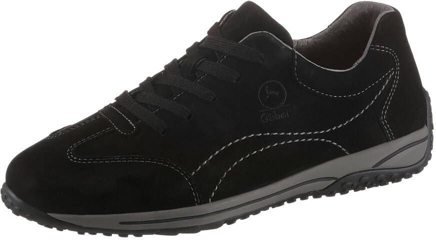 Gabor Veterschoenen Florence met contrasterende siersteken vrijetijdsschoen lage schoen veterschoen