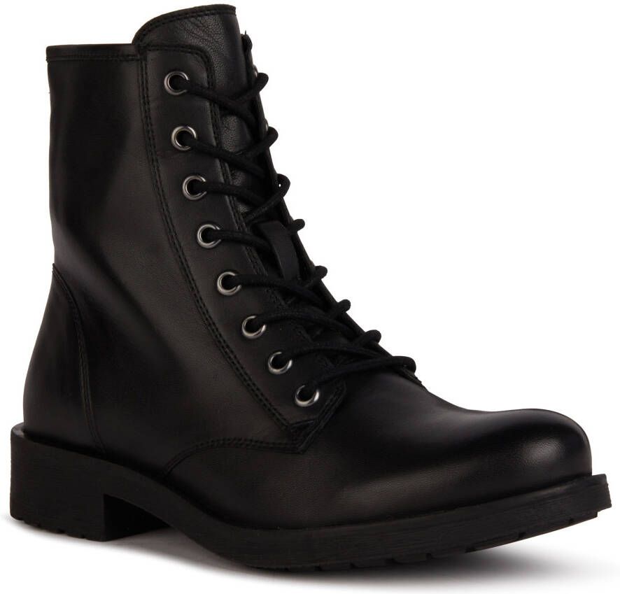 Geox Veterlaarsjes D RAWELLE businessmode blokhak veterschoenen met binnenrits - Foto 1