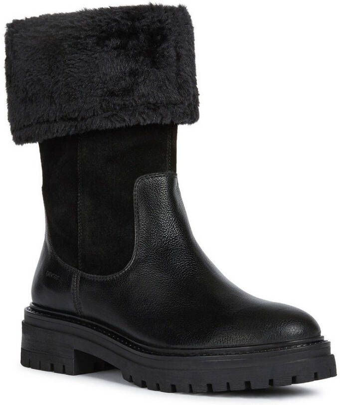 Geox Winterlaarzen D Iridea met trendy kraag van imitatiebont