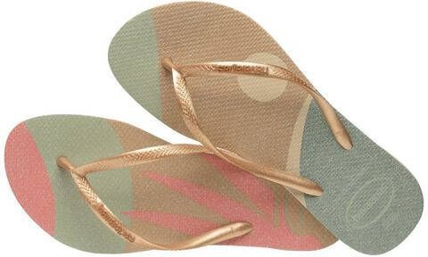 Havaianas NU 21% KORTING Teenslippers SLIM PALETTE GLOW met mooie metallicglans