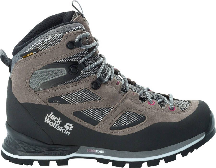 Jack Wolfskin Force Crest Texapore Mid Women Waterdichte trekkingschoenen Dames Tarmac Grey Pink