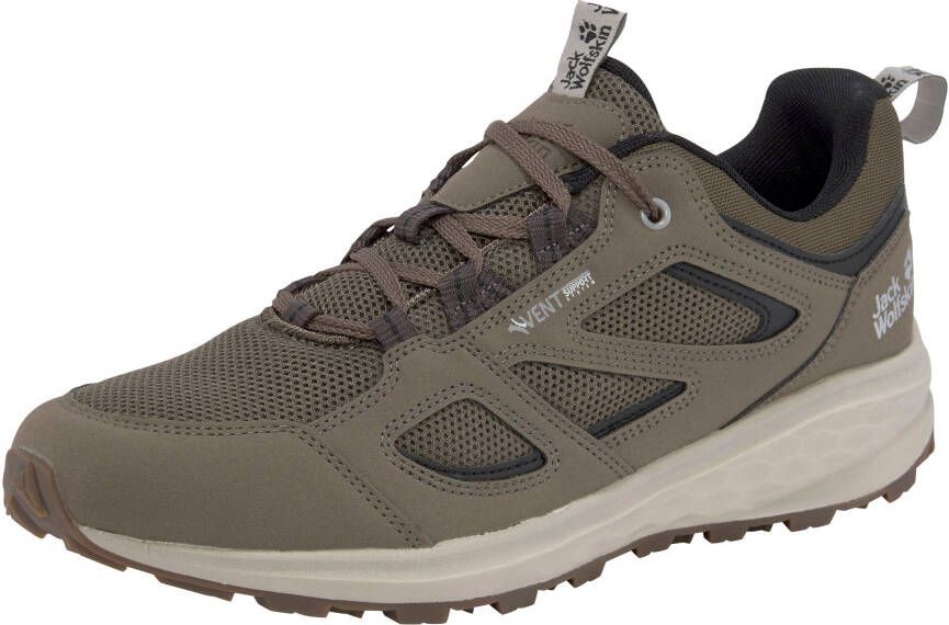 Jack Wolfskin Vojo 3 Vent Support System Low Men Lichte wandelschoen Heren 41 bruin khaki black