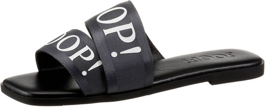 Joop! Slippers met labeldetails model 'nastro merle'