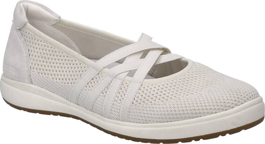 Josef Seibel Ballerina's met riempje Caren 67 slipper sneaker instapschoen met metallic inzet op de hiel