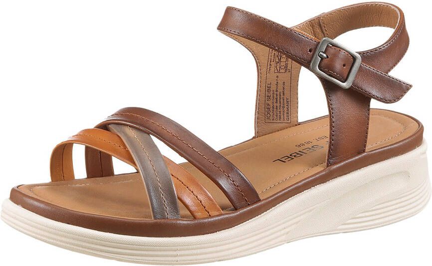 Josef Seibel Sandalen Sevran 02 plateausandaal wedgesandaal met modieuze kruisbandage