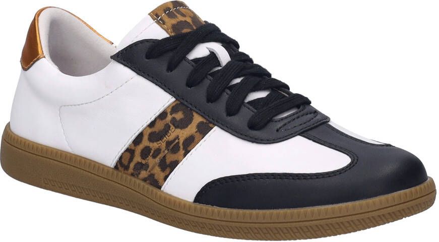 Josef Seibel Sneakers Joleen 03 retro sneaker veterschoen comfort-schoen met leeuw-patroon