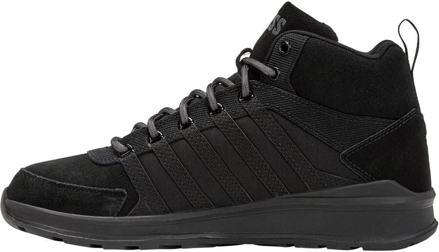 K-Swiss Vista Trainer Mid Herren Sneakers Sportschoenen Schoenen Leer Zwart 07145-010-M - Foto 2