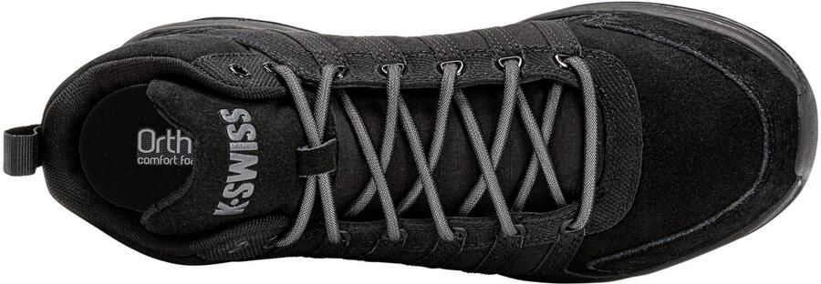 K-Swiss Vista Trainer Mid Herren Sneakers Sportschoenen Schoenen Leer Zwart 07145-010-M - Foto 6