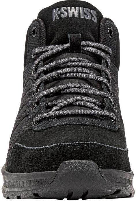 K-Swiss Vista Trainer Mid Herren Sneakers Sportschoenen Schoenen Leer Zwart 07145-010-M - Foto 3