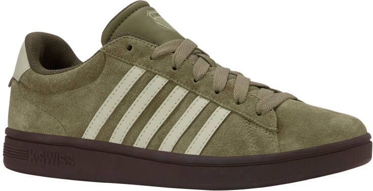 K-Swiss Court Tiebreak II SDE leren herenschoenen 09492-367 donkergroen