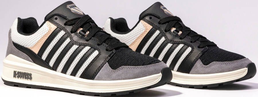 K-Swiss Rival Trainer leren sneakers zwart wit grijs - Foto 2