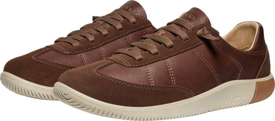 Keen KNX T-Toe Heren Sneakers Leer Dark Earth Plaza Taupe - Foto 3