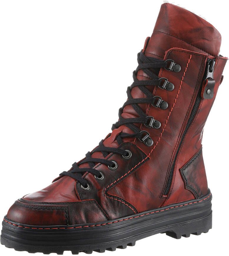 KRISBUT Winterlaarzen Plateaustiefels chunky boots veterschoenen met rits