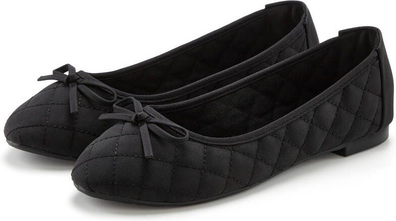 Lascana Ballerina's Slipper instapschoen met strikapplicatie vegan