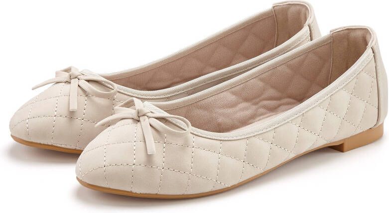 Lascana Ballerina's Slipper instapschoen met strikapplicatie vegan