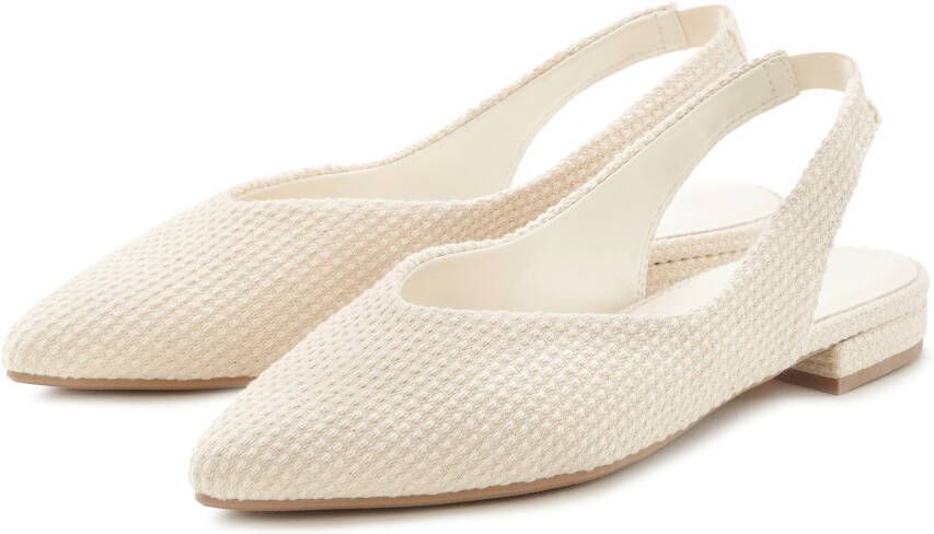 Lascana Ballerina's sling-ballerina met elastische band van textiel vegan