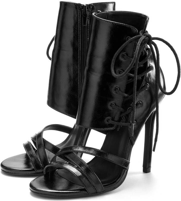 Lascana Belle Affaire Highheel sandaaltjes Sandaal met verfijnde vetersluiting verleidelijke zomerschoen met veters open schoen sandaal