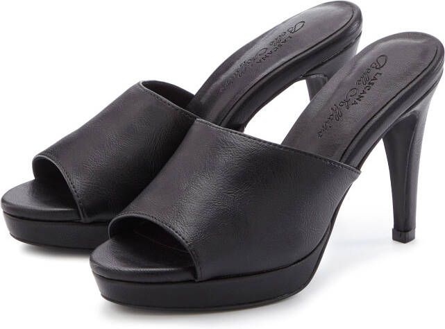 Lascana Belle Affaire Slippers met hoge hak Mule sandaal open schoen met lichte plateau